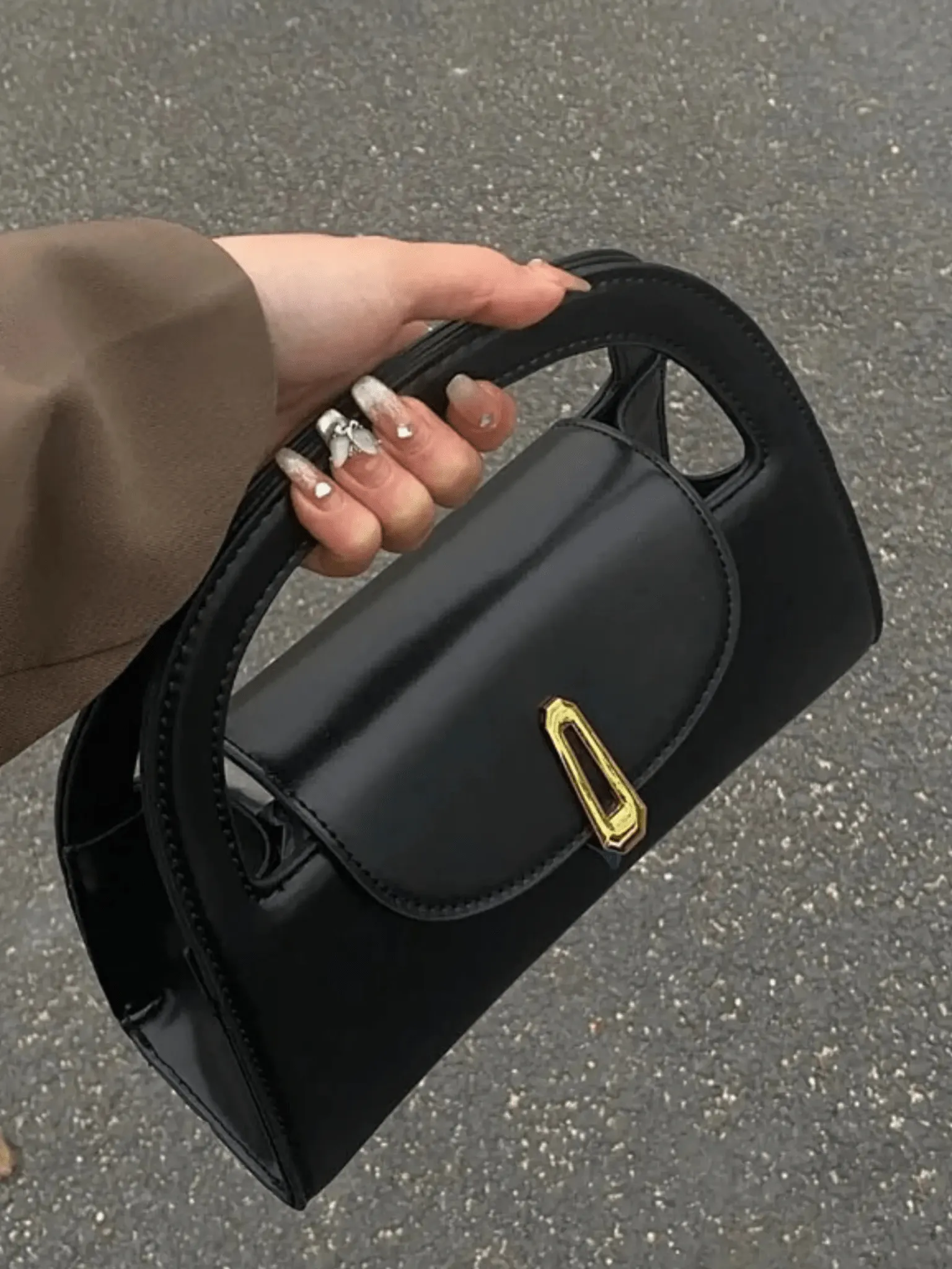 Rebekah | Structured Mini Handbag with Gold Accent