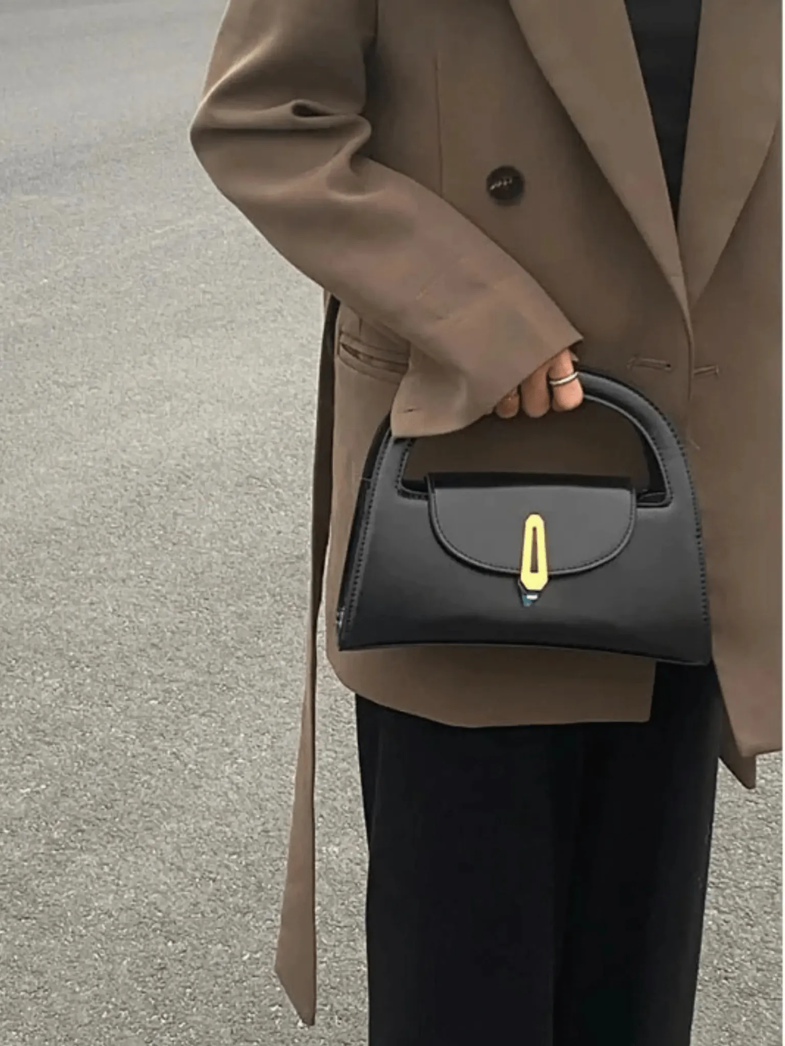 Rebekah | Structured Mini Handbag with Gold Accent