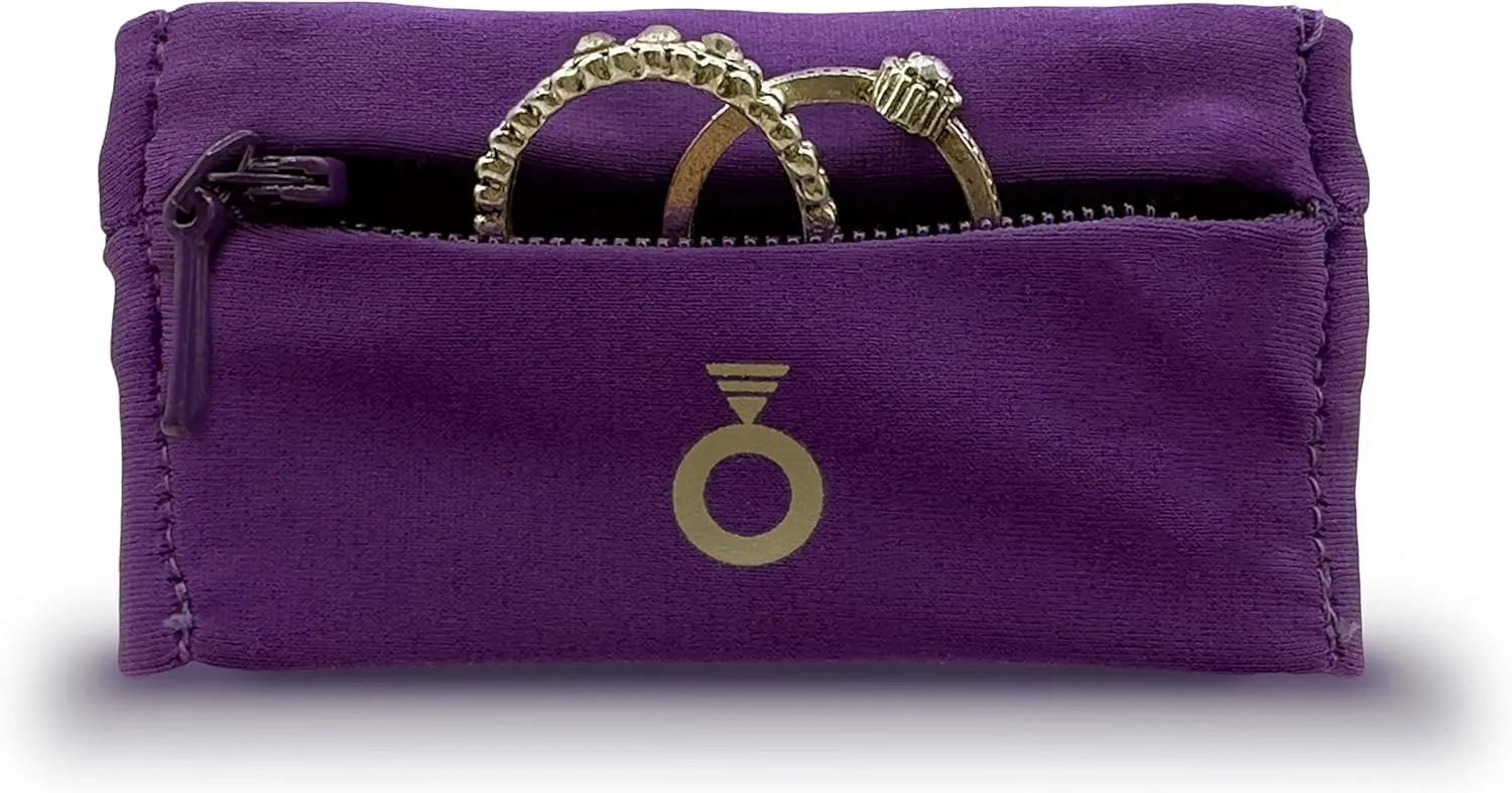 Ring Holder - Stylish Portable Wristband with Hidden Pocket for Men/Women, Discreet Jewelry Protector & Keeper, Key Holder, Gym Organizer, Travel & Fitness Accessories, Wedding Ring Storage