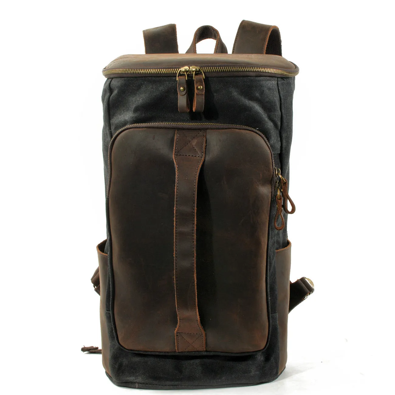 Roomy Capacity Leather Canvas Backpack 6139