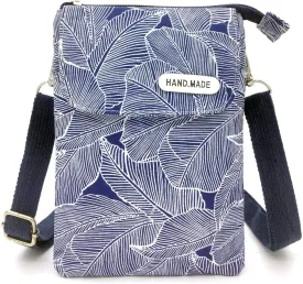 Roomy Cell Phone Purse Wallet Canvas Small Crossbody Purse Bags with Shoulder Strap For Women teen girlsl