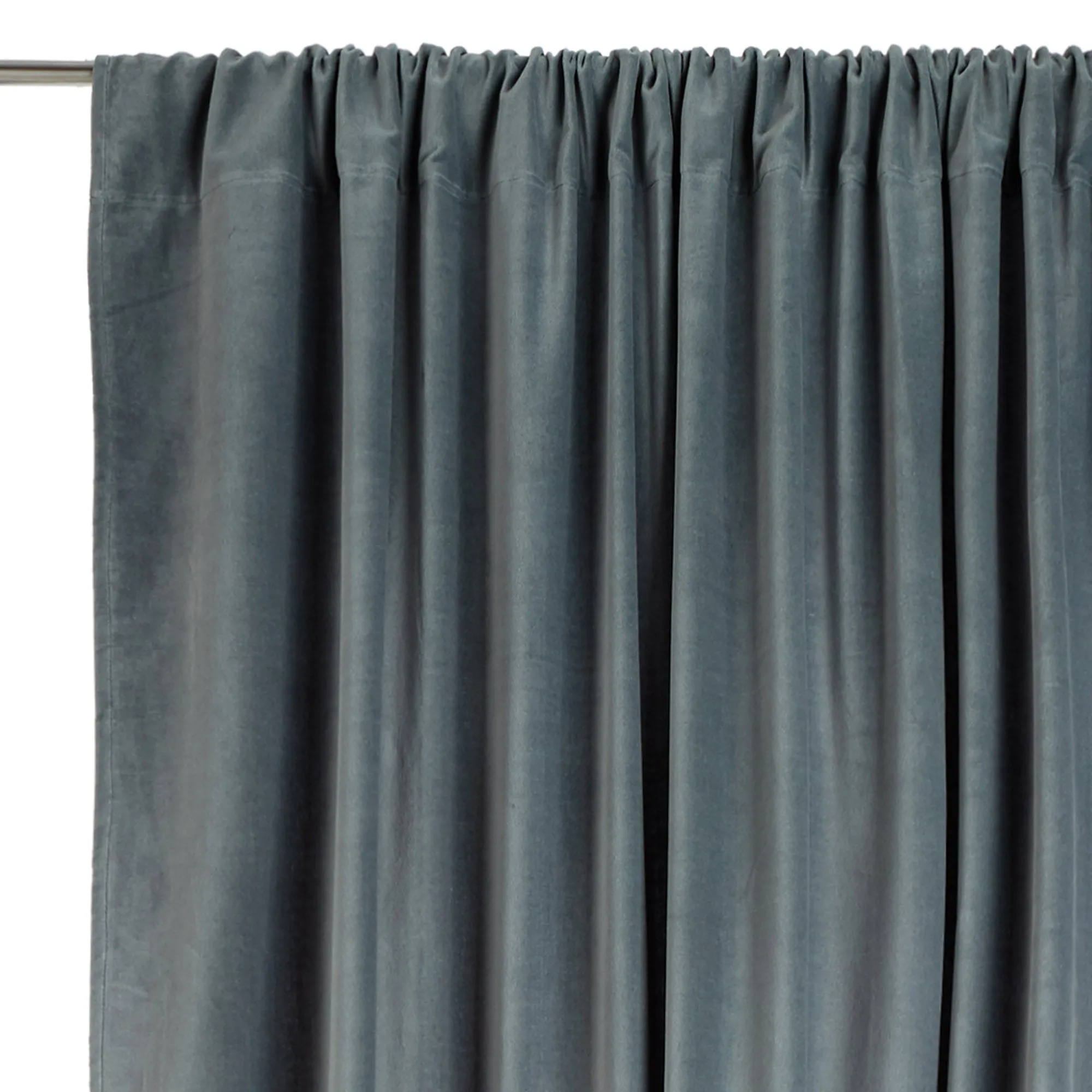 Samana Velvet Curtain Set [Green grey]