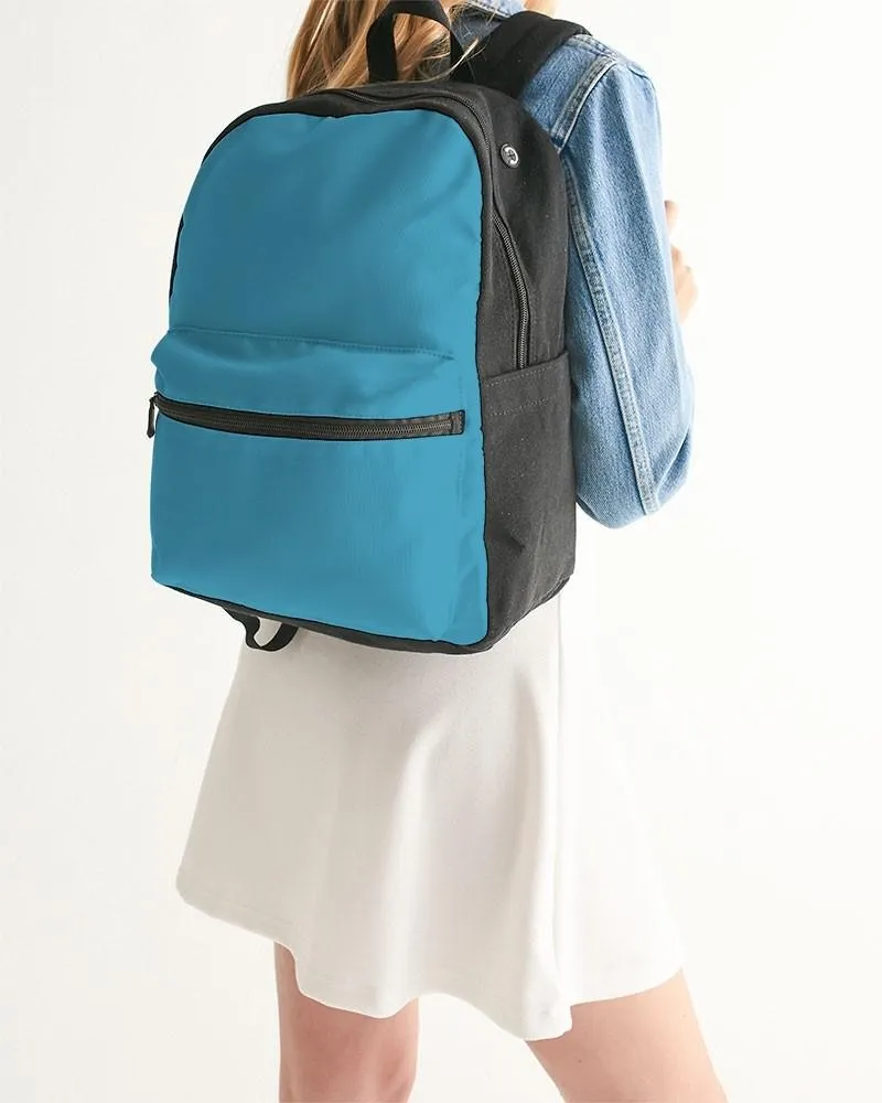 Shaded Pastel Cyan Canvas Backpack | C60M0Y0K30