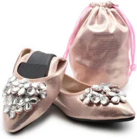 Silky Toes Foldable Flats for Women Dressy Ballet Shoes for Purse Silky Toes Foldable Flats for Women Dressy Ballet Shoes for Purse