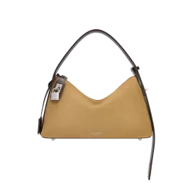 Silver Suede Hobo Bag