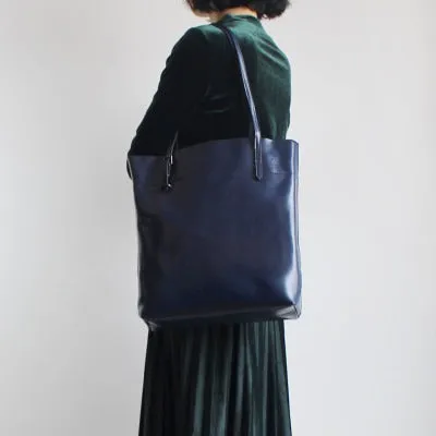 Simple Leather Tote Bag Shoulder Bag for Women