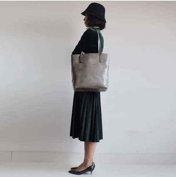 Simple Leather Tote Bag Shoulder Bag for Women