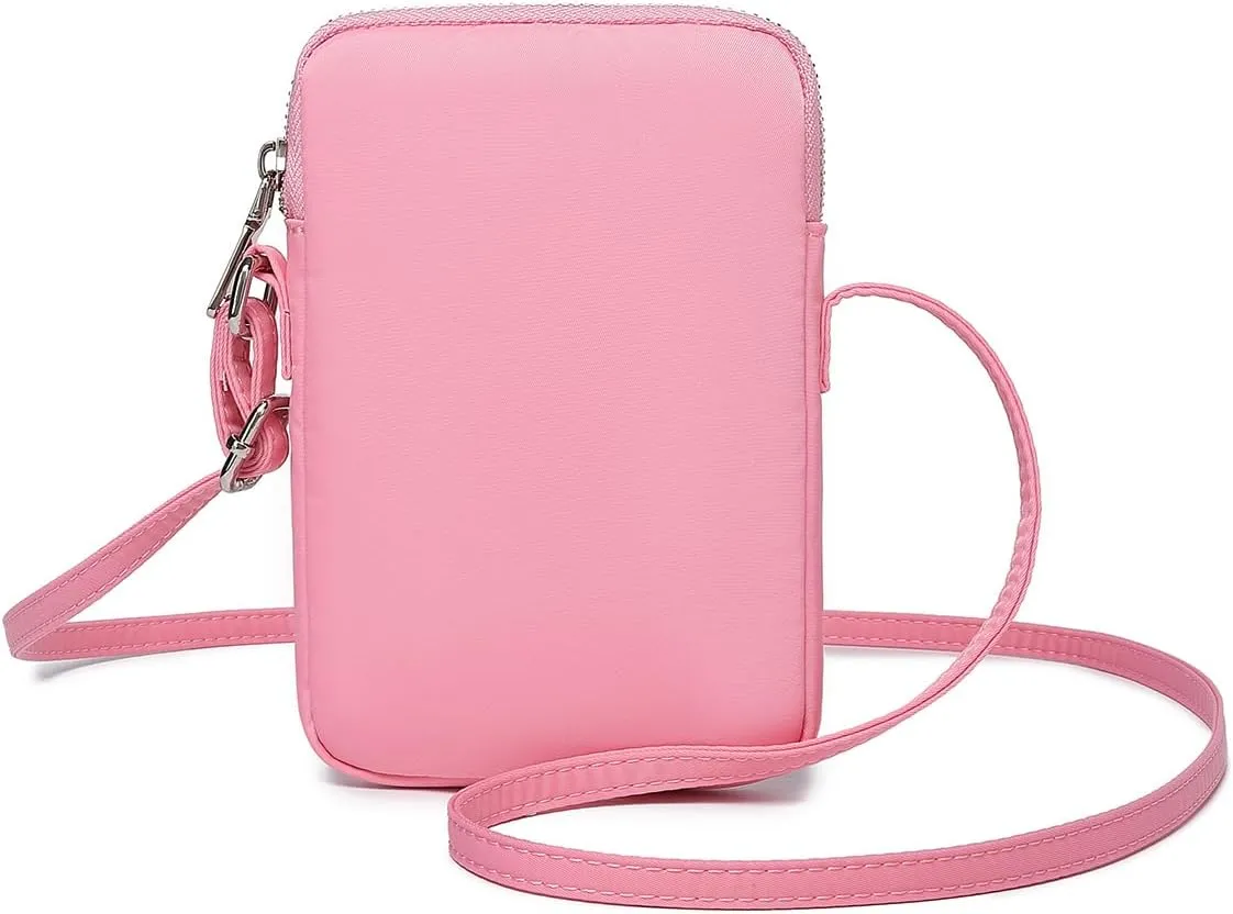 Small Crossbody Purse Zipper Cell Phone Bag Mini Shoulder Purse Wallet Smart Phone Wallet with Credit Card Solts
