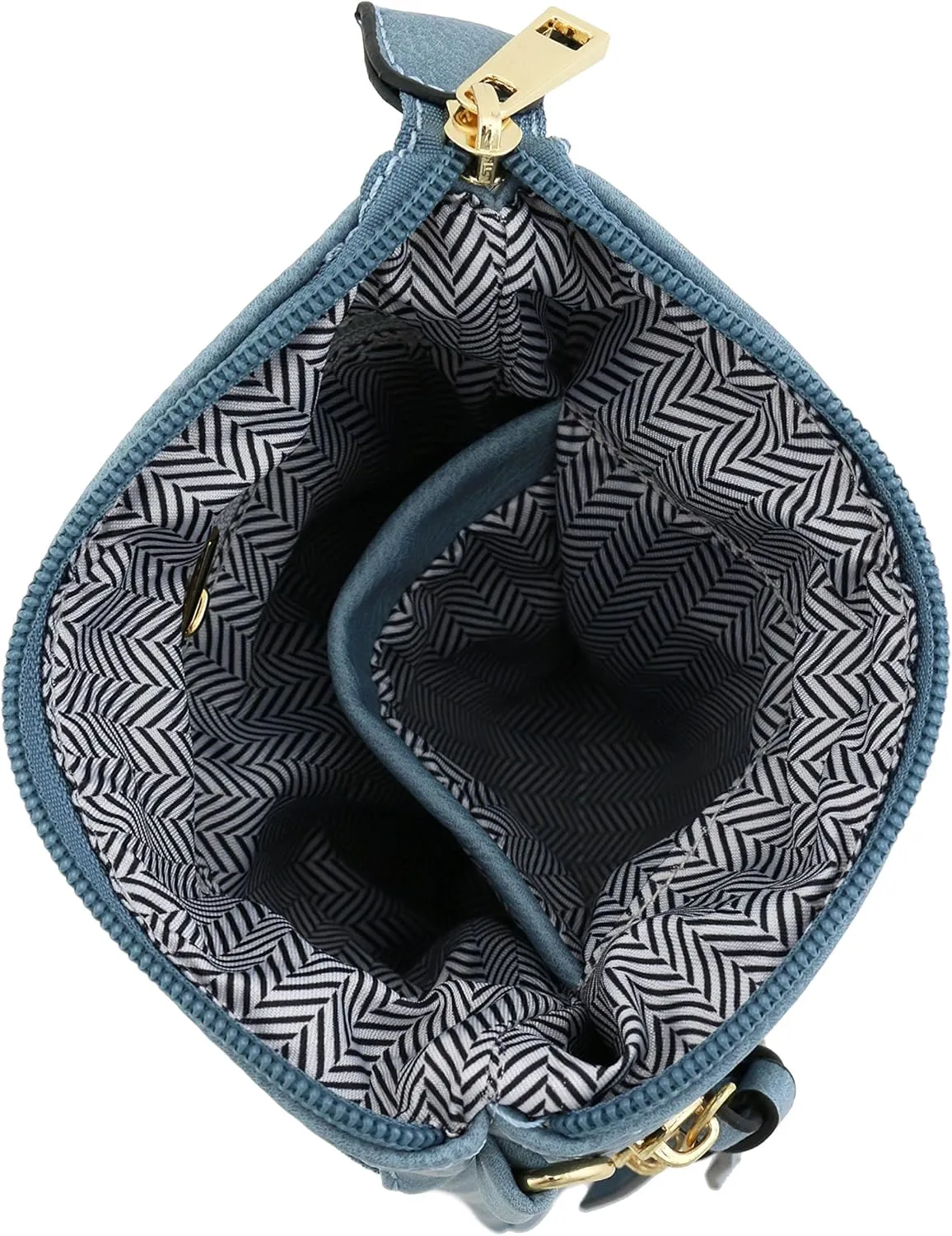 Small Lightweight Shoulder Bag for Women, Mini Multi Zipper Pocket Crossbody Handbag with Adjustable strap