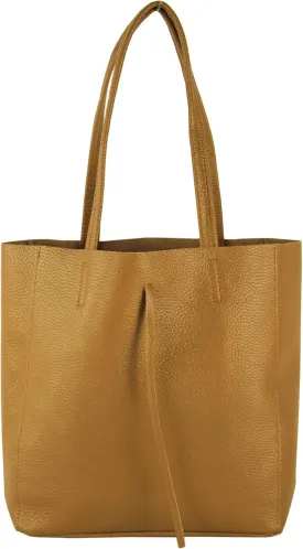 T253 - Leather Tote Bag for Women, With Inner Pocket