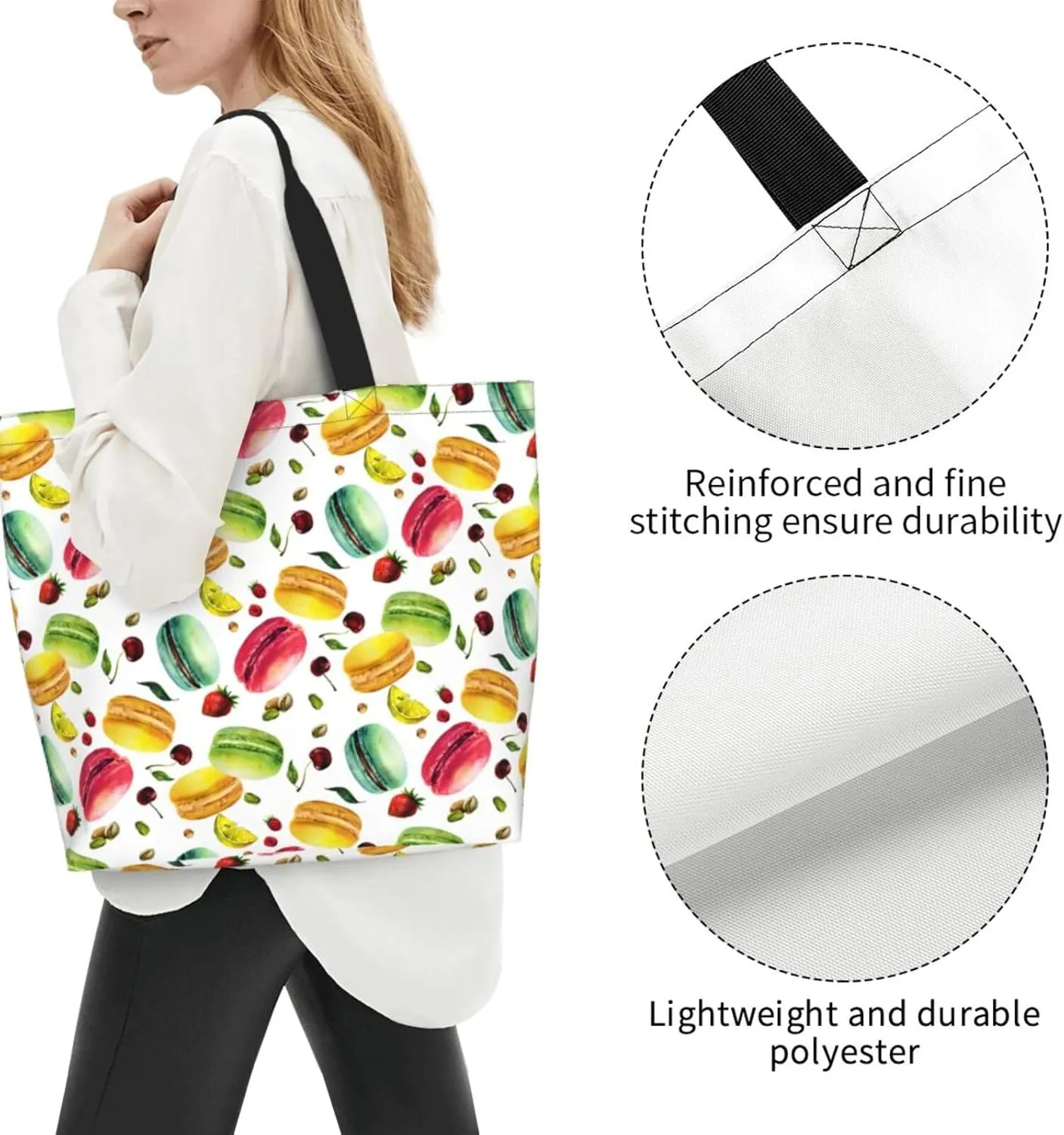 Tote Shoulder Bag Large Durable Handbag Lightweight Stylish for Daily Use-19.7x15.7x5.9 Inch