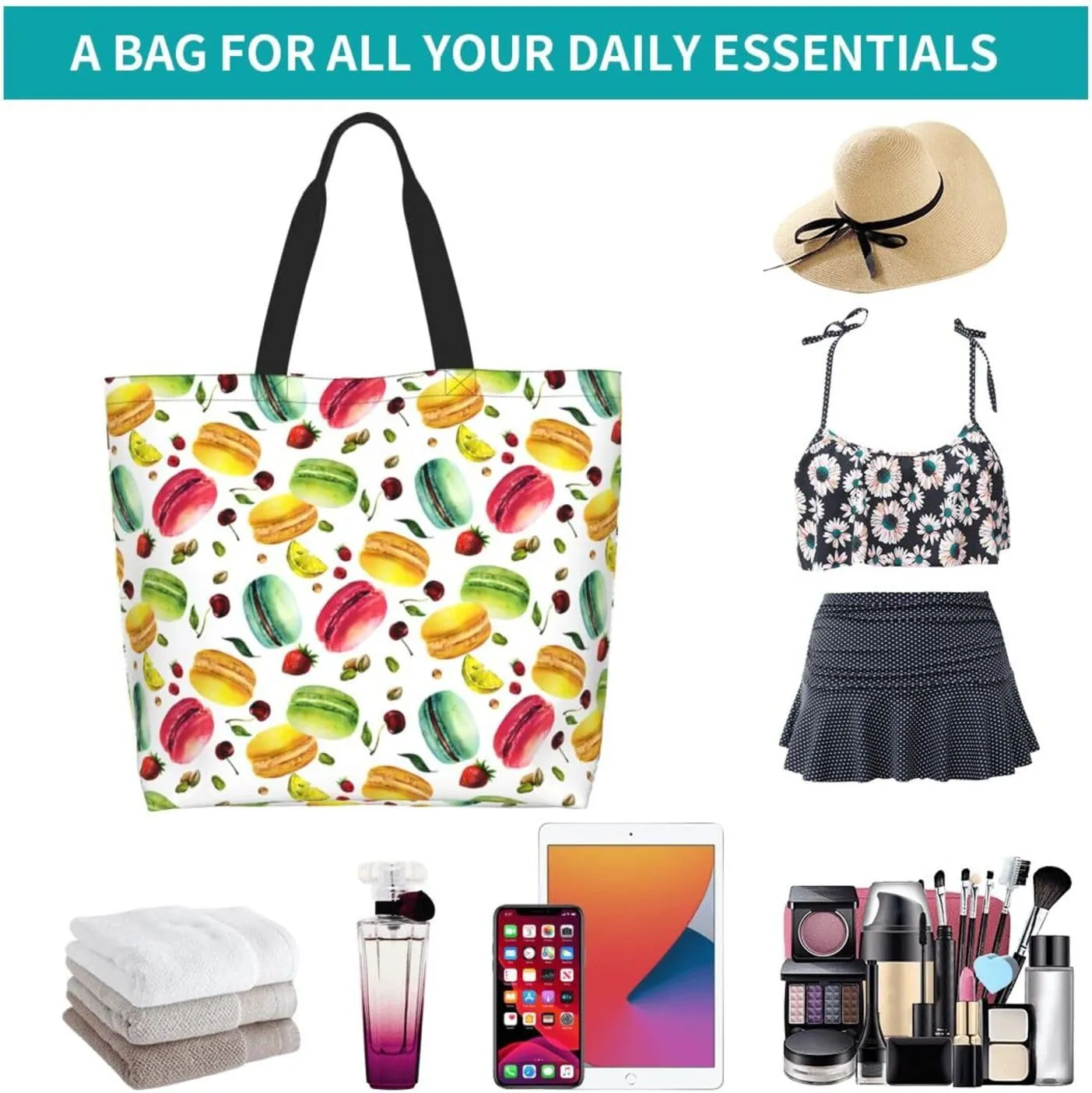 Tote Shoulder Bag Large Durable Handbag Lightweight Stylish for Daily Use-19.7x15.7x5.9 Inch