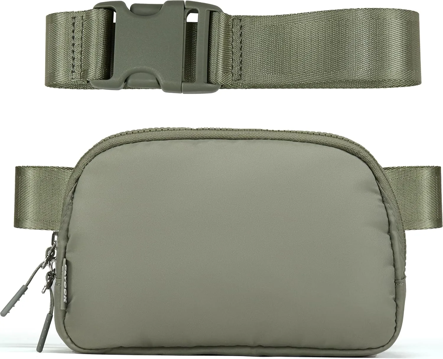  Unisex Mini   and Extender Strap, Adjustable Strap Nylon Cross Body Sling Bag for Workout, Running, Traveling, Hiking. (Grey Sage)