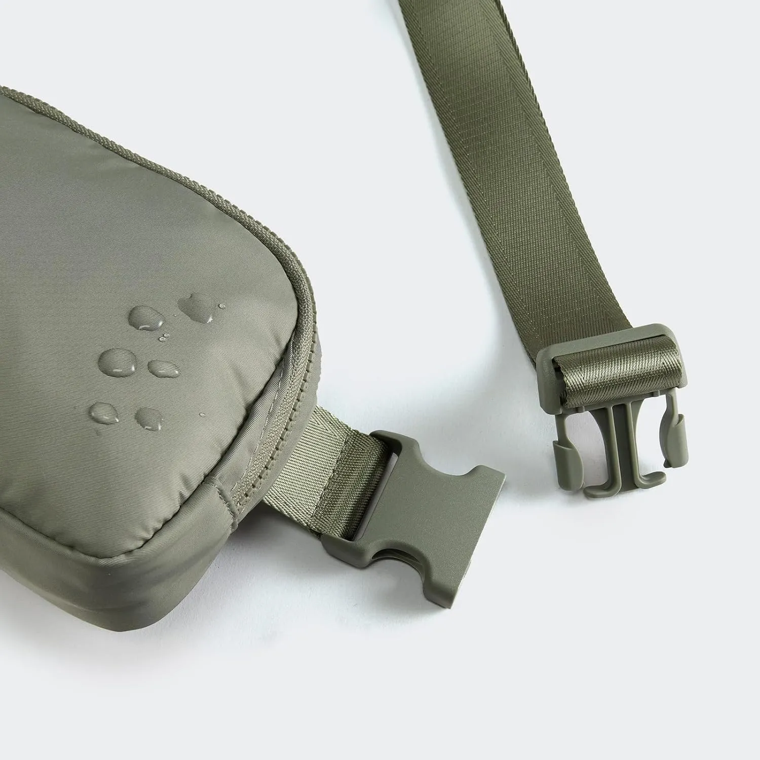  Unisex Mini   and Extender Strap, Adjustable Strap Nylon Cross Body Sling Bag for Workout, Running, Traveling, Hiking. (Grey Sage)