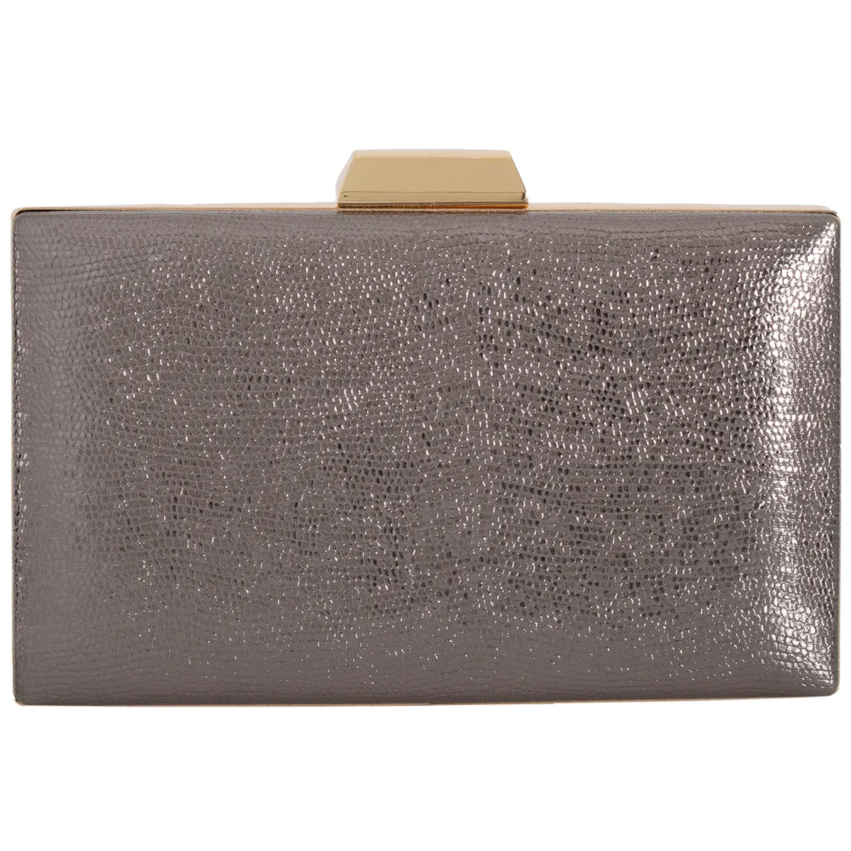 Women's Merallic Material Hard Case Evening Party Clutch