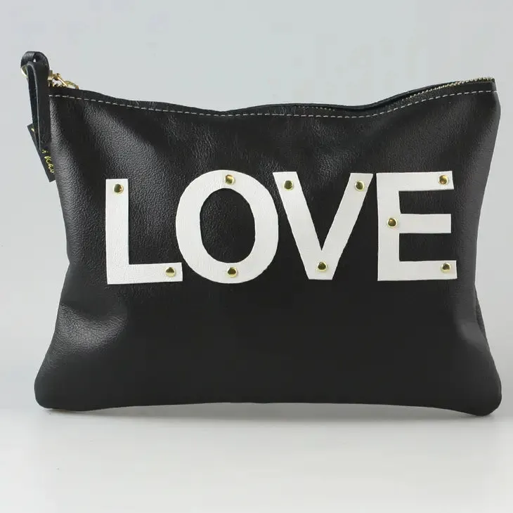 Zina Kao Exclusives - Love Applique Carter Clutch (Coal)