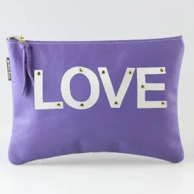 Zina Kao Exclusives - Love Applique Carter Clutch (Eggplant)